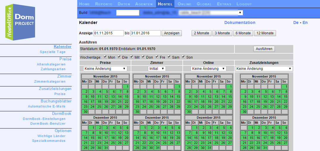 Hotelreservationssystem DormProject Backoffice